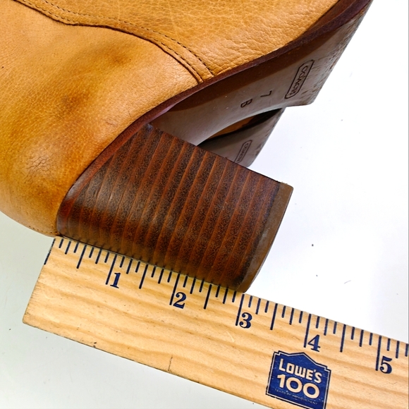 VTG COACH SELENA TAN LIGHT BROWN GENUINE LEATHER WESTERN BOOTS FRINGE SIZE 7B - Picture 8 of 12